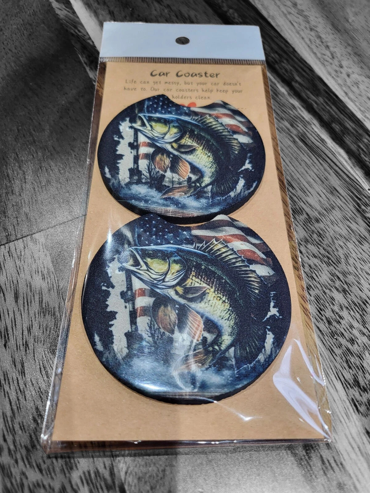 Set Of 2 Custom Made Neoprene Car Coasters