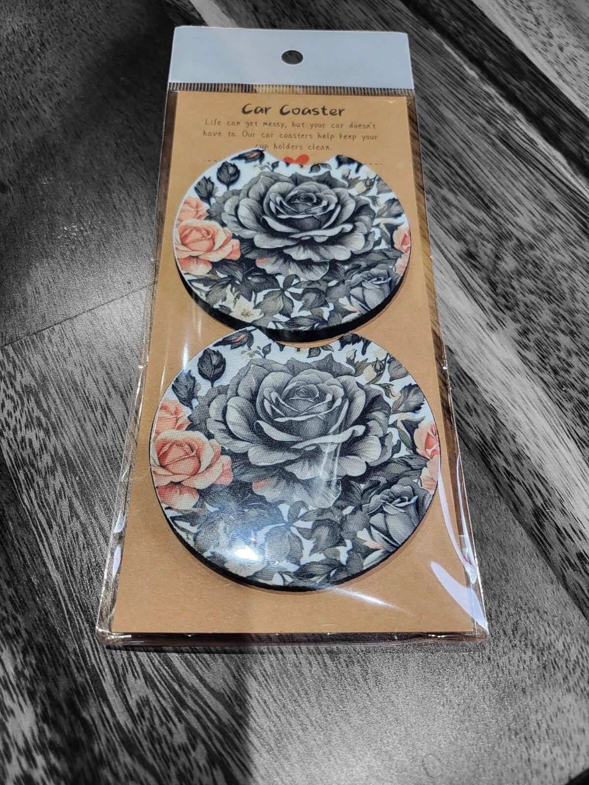 Set Of 2 Custom Made Neoprene Car Coasters