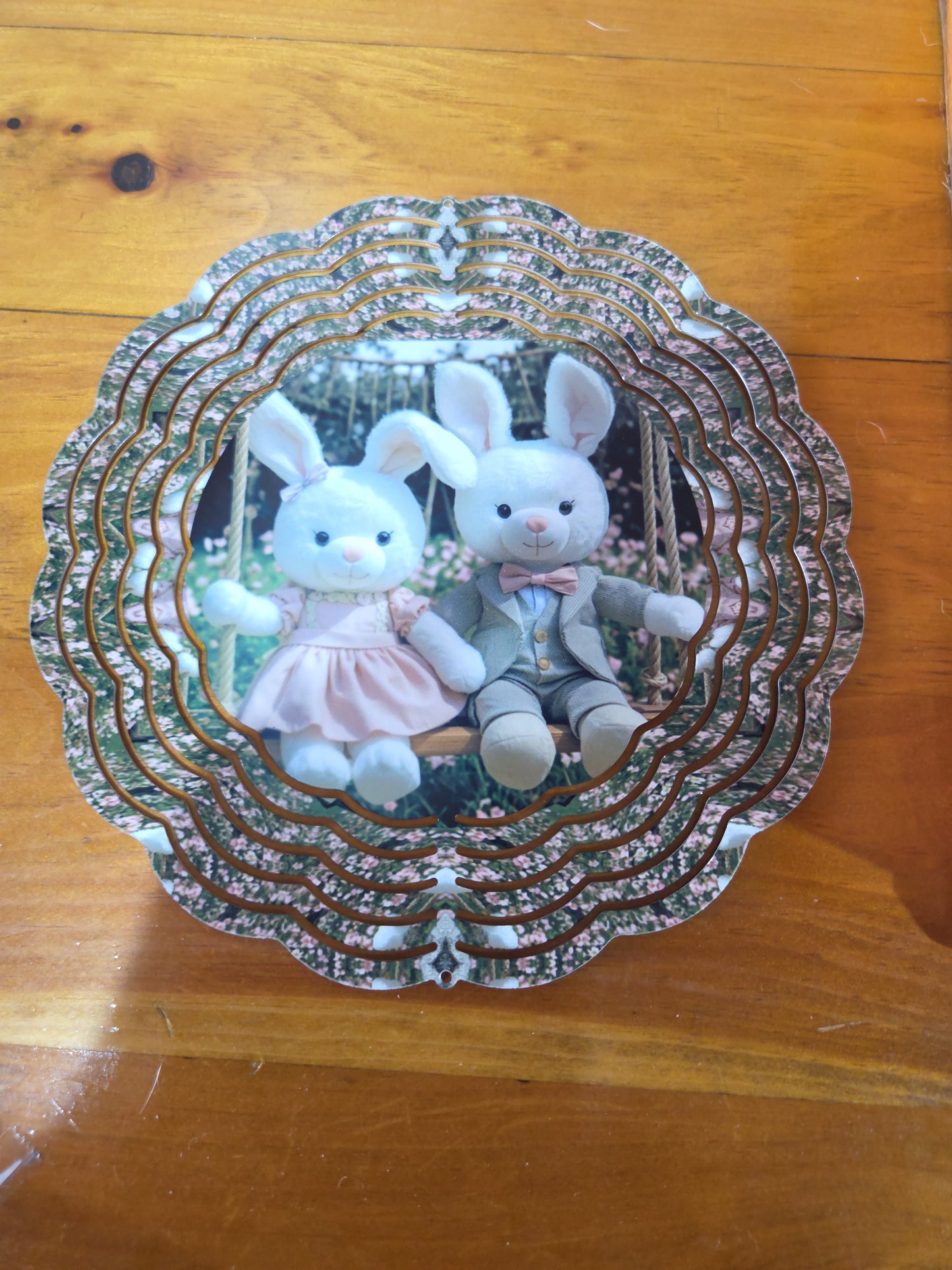 8-inch Wind spinner with hardware-Your design on both sides ~upload your photo