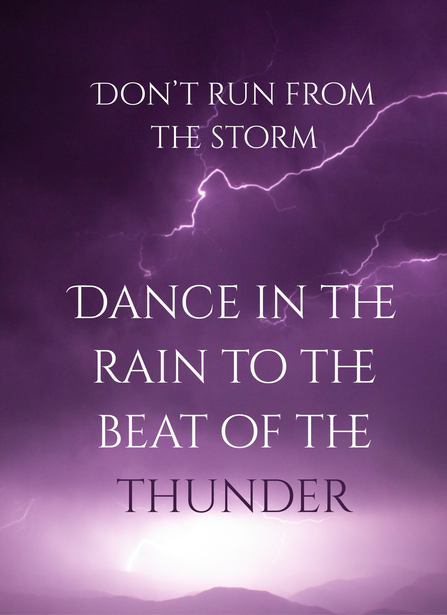 Don't Run From the Storm-8" x 10" Custom Designed Aluminum Sign – by Black Sheep Personalized Gifts