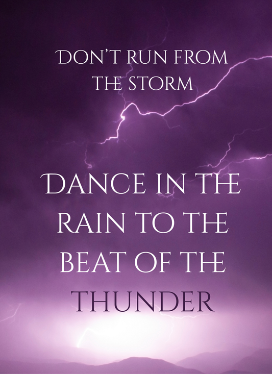 Don't Run From the Storm-8" x 10" Custom Designed Aluminum Sign – by Black Sheep Personalized Gifts