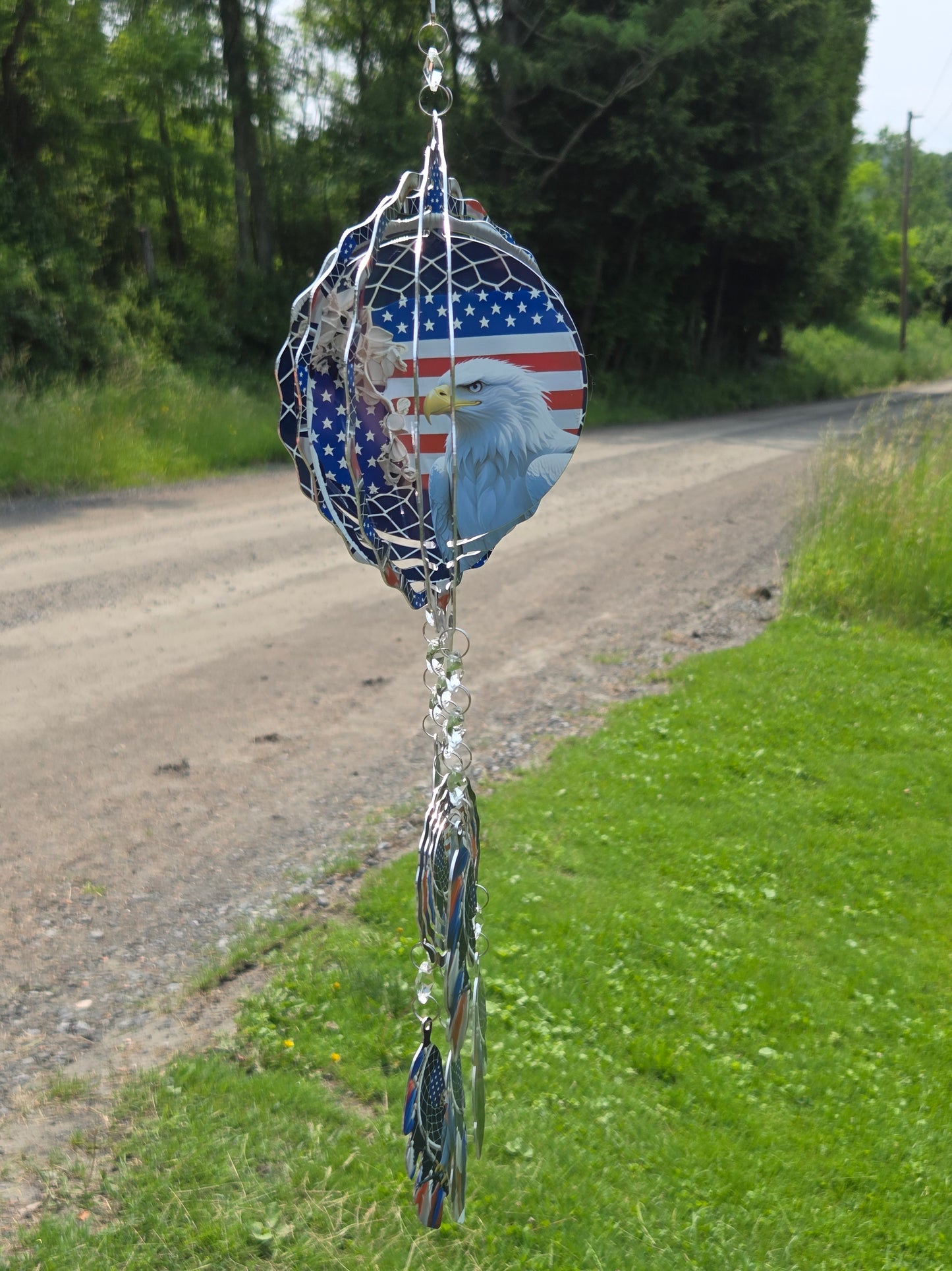 8-inch Wind spinner with hardware-Your design on both sides ~upload your photo