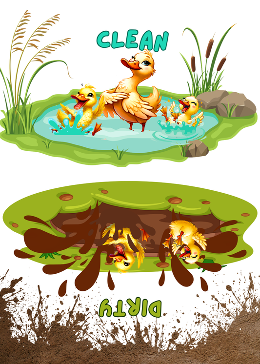 Cute Ducks dishwasher magnet clean/dirty-5" x 7" Custom Designed Dishwasher Magnet – by Black Sheep Personalized Gifts