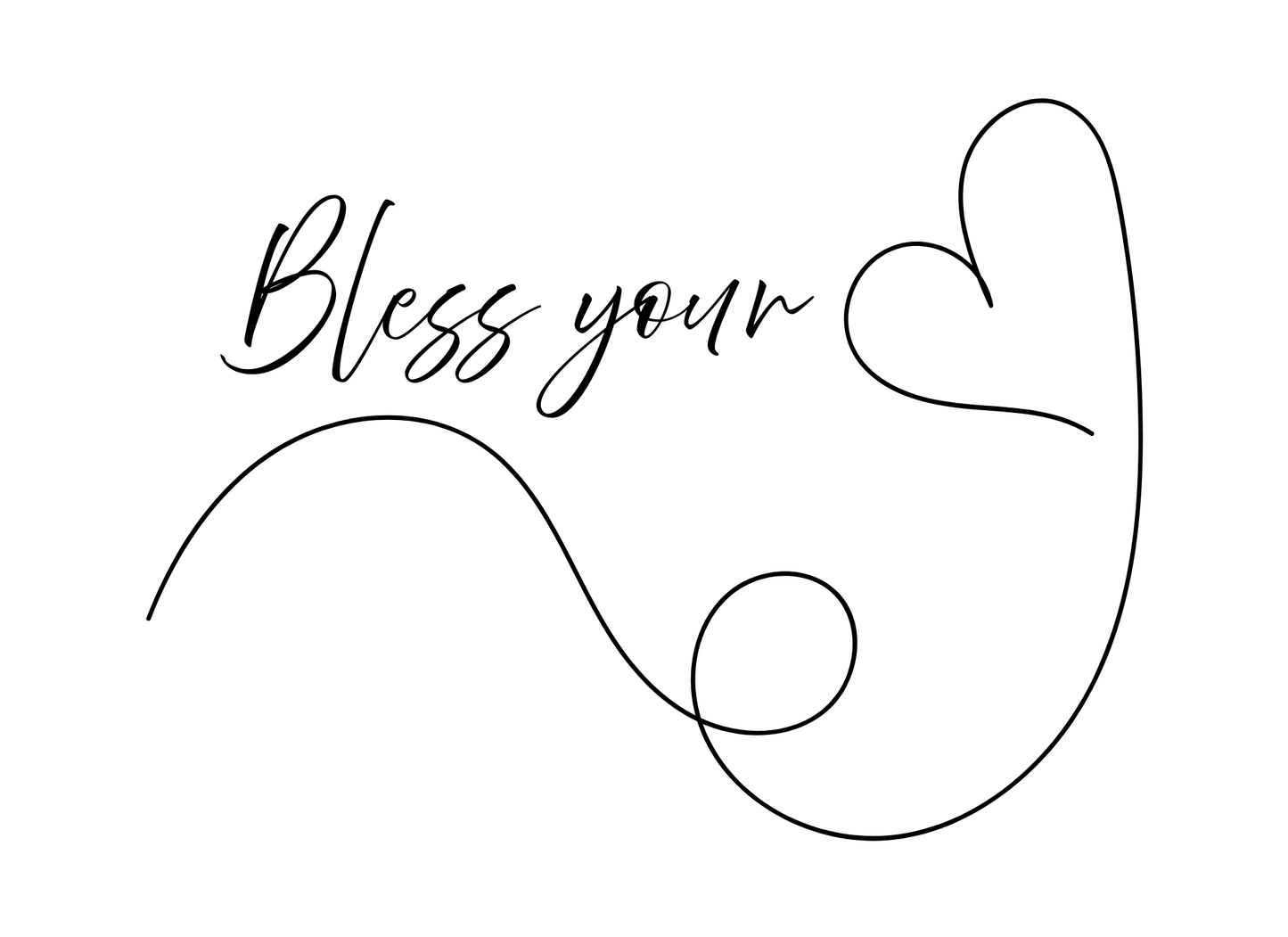 Bless Your Heart-8" x 10" Custom Designed Aluminum Sign – by Black Sheep Personalized Gifts
