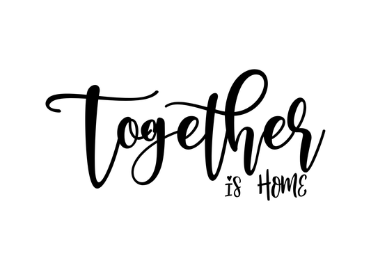 Together is Home-8" x 10" Custom Designed Aluminum Sign – by Black Sheep Personalized Gifts