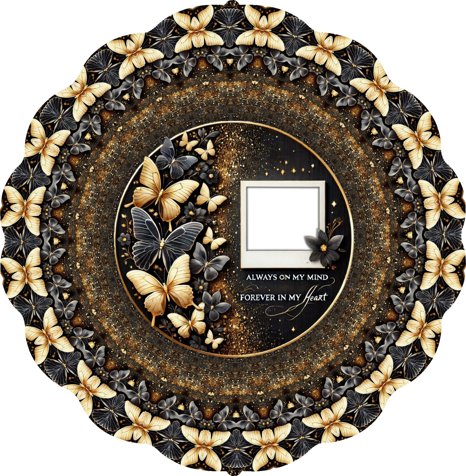 8-in Memorial Wind Spinner of Loved One~Customize with Loved one's picture