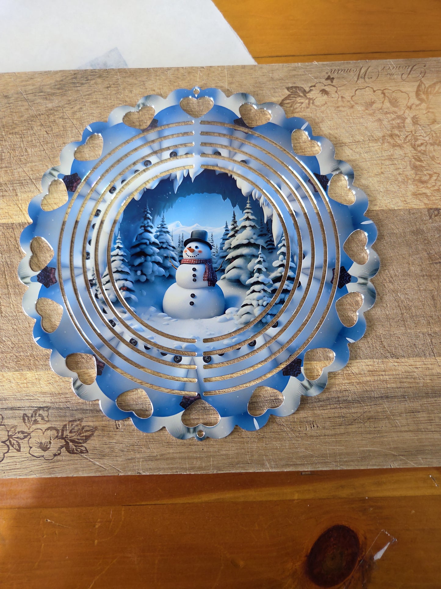 8-inch Wind spinner with hardware-Your design on both sides ~upload your photo